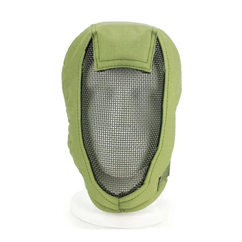 Military V3 Fencing Full Face Mask Tactical Steel Metal Mesh Paintball Mask Hunting Army Wargame Protective Helmet