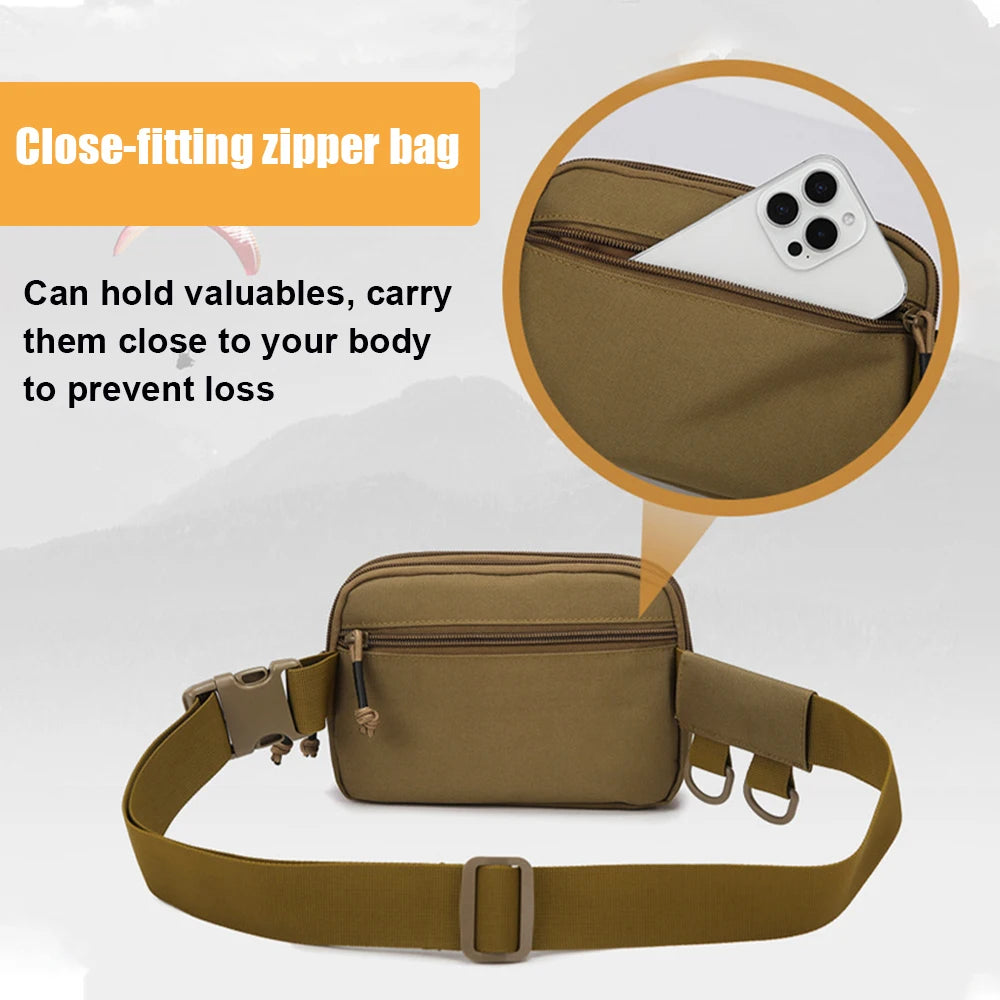 Tactical Molle Admin Pouch Utility EDC Organizer Bag Horizontal Modular Pouch Hunting Fanny Pack Adjustable Crossbody Sling Bag