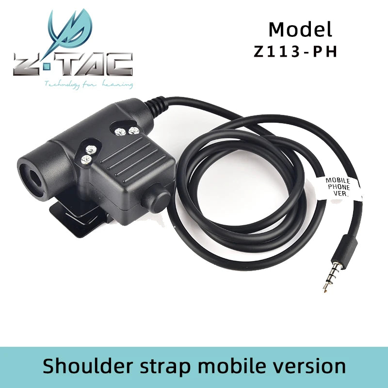 ZTAC Element Standard Version PTT Headset Transmission Button Control Switch Handheld Intercom Connection Line Z113U94