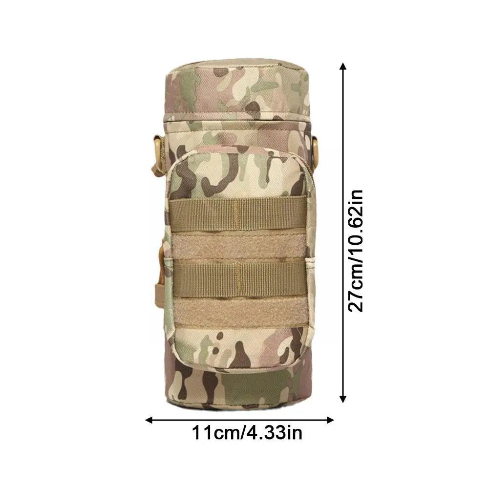 Molle Water Bottle Holder Bag Hydration Carrier Kettle Pouch with Strap Fits Up to 32 oz. For Hiking Fishing