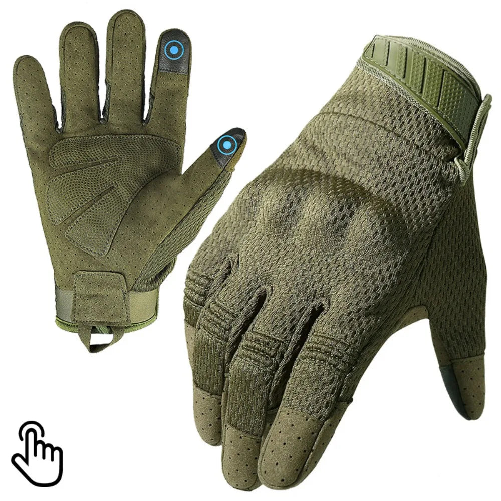 Outdoor Multi-Functional Camo Breathable Tactical Gloves Lightweight Protective Full Finger Touch Screen Motorcycle Riding Glove