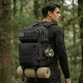 45L Tactical Travel Backpack Molle Storage Bag Large Capacity Multi Pocket Wear Resistant Camping Hiking Trekking Rucksack Durable Outdoor Mountain Climbing Daypack For Men Women Travellers Bushcraft Wilderness Trip Daily Commute Luggage Bag