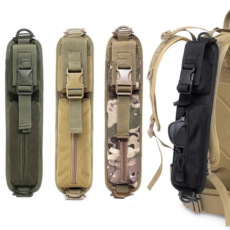 Tactical Backpack Shoulder Strap Sundries Flashlight Pouch Molle Key Pouch Outdoor Camping Hunting Accessories Pack EDC Tool Bag
