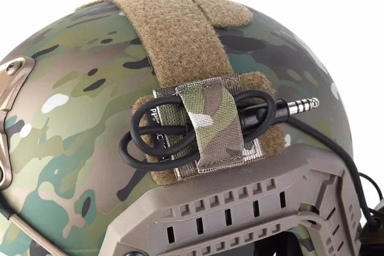 Tactical Headphone Cable Harness Snap Sticker, Elastic Organizer Headphone Intercom Cable, Helmet Vest Accessory