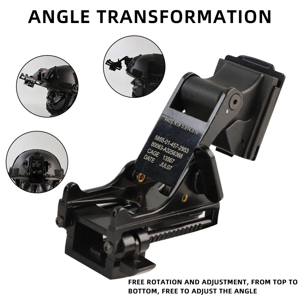BOOIU Tactical Helmet Night Vision Telescope Stand Scope Matching Stand NVG PVS-14/PVS-7 Fast Outdoor Sports Helmet Stand