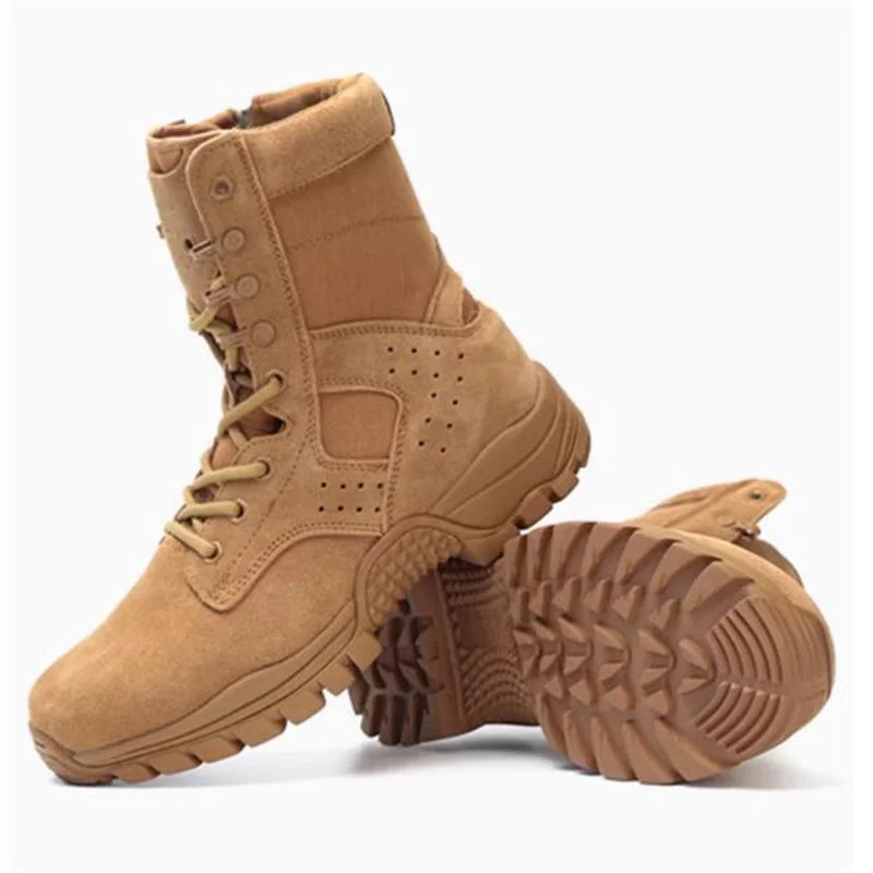 Spring summer training boots men's breathable anti-slip wear high top shoes Men's Desert Ankle Boot Male Shoes Outdoor Work Shoe