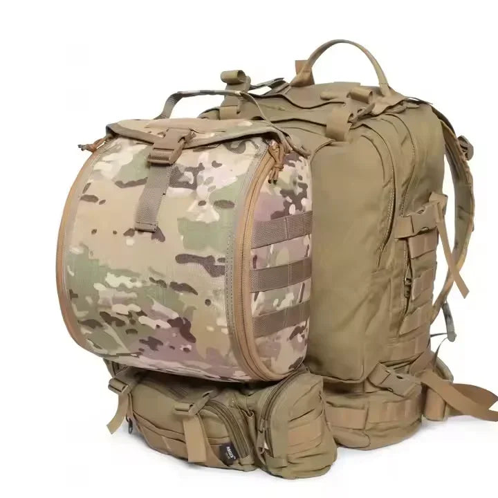 Helmet Bag Tactical MOLLE Clamshell Helmet Pouch Padded and Fleece Lined Storage Case for MilSim Motorcycle Bike Helmets