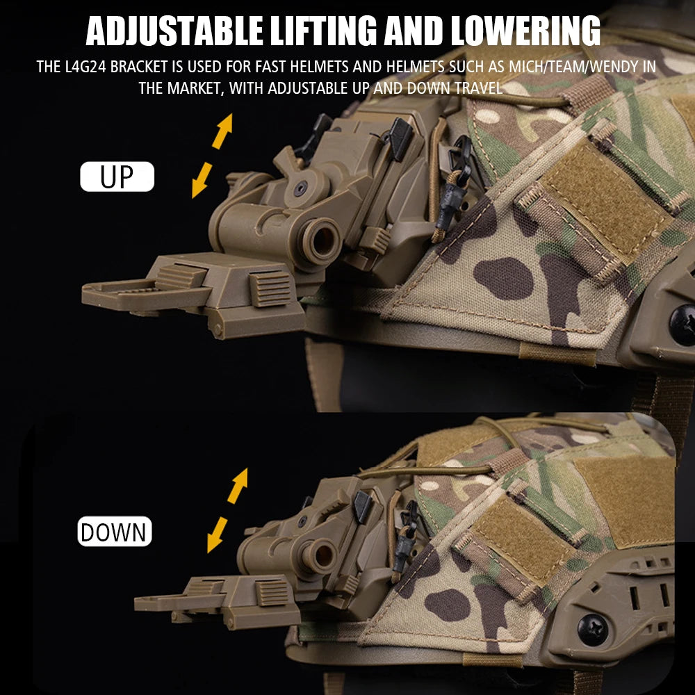 L4G24 NVG Mount Metal For PVS15 PVS18 PGPNVG18 Night Vision Goggle Tactical Militar Hunting Paintball Airsoft OPS Fast Helmet