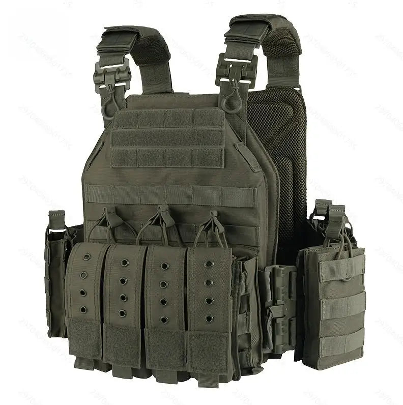 Tiexuebing 1000D Plate Carrier 6094Tactical Vest Outdoor Hunting Protective Adjustable Molle Vest for Airsoft Combat Accessories