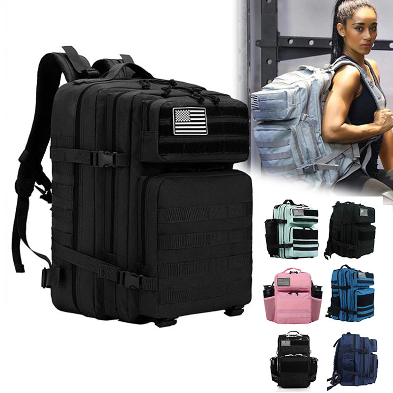 15/25/45L Camping Hiking Backpack Tactical Bag Outdoor Travel Hiking Bags Large Capacity Waterproof Gym Rucksack For Women Men