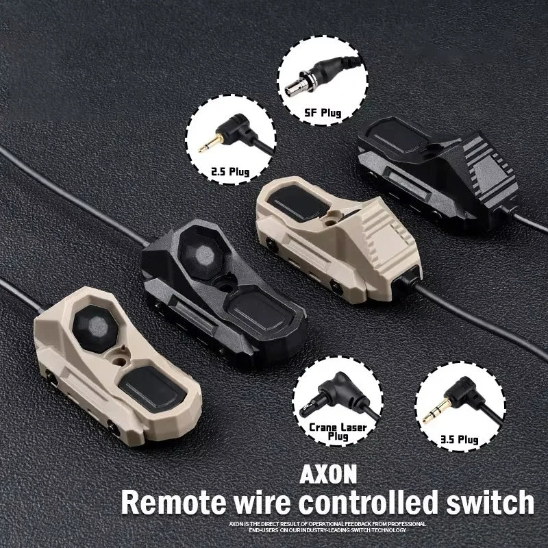 Flashlight Remote Dual Function Switch Button Tactical Airsoft Pressure Switch for PEQ-15 NGAL Laser and Tactical Flashlights