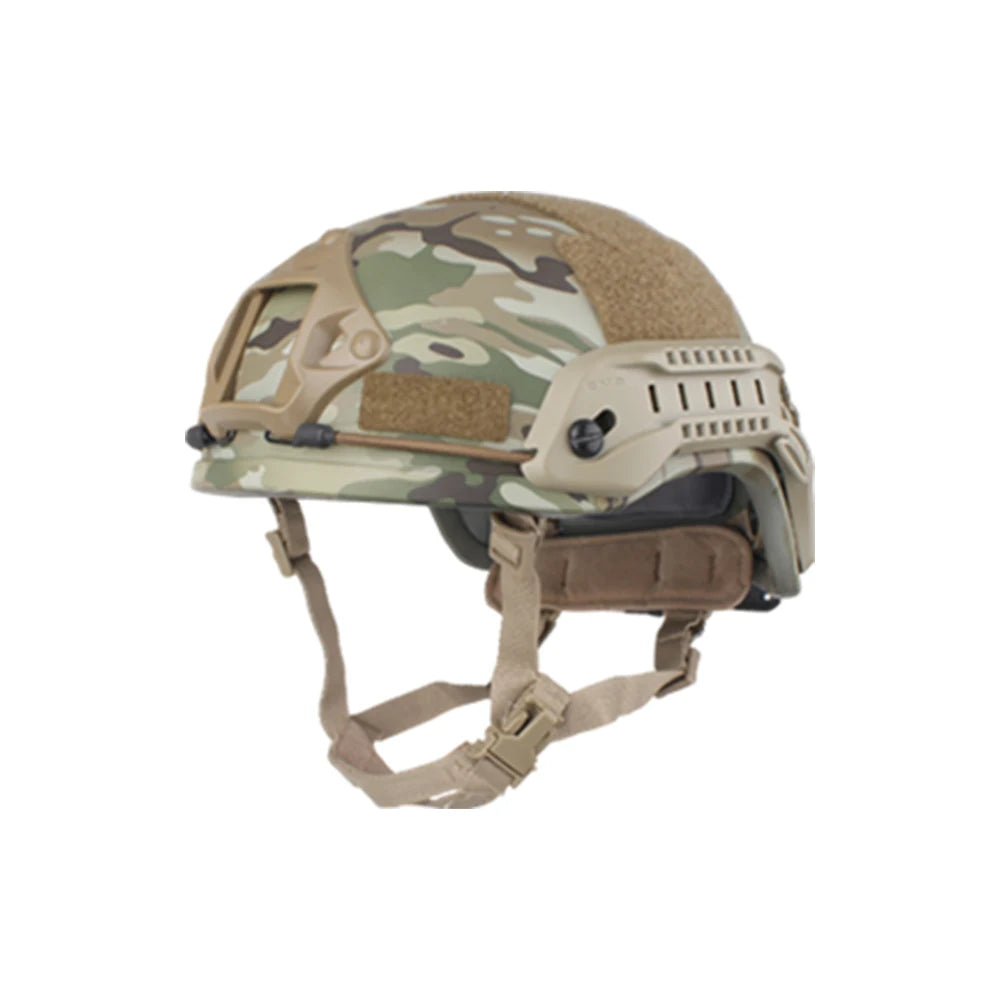 Emersongear Tactical ACH MICH 2001 Hunting Helmet Middle Covered ABS TC 2001 Helmet Advanced w NVG Shroud Side Rail Hand Protect