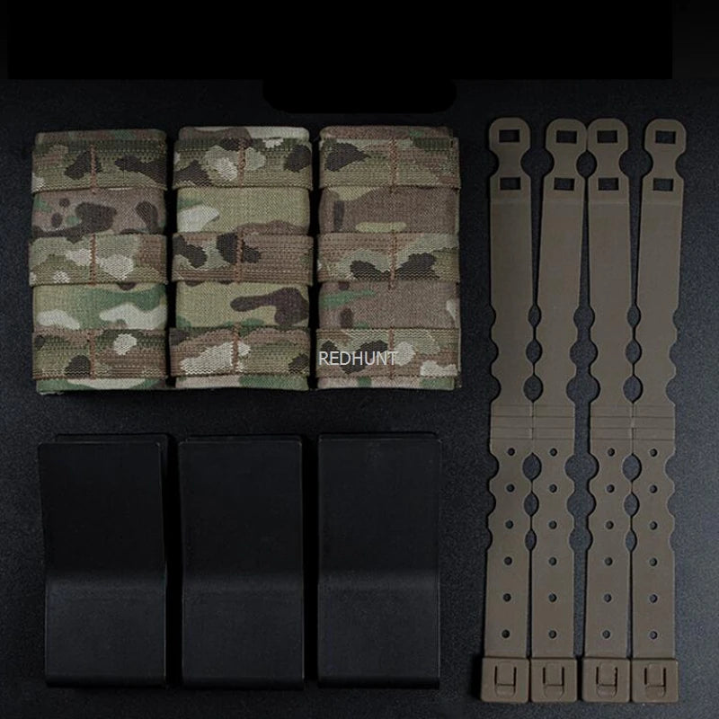 Molle Combat Bag Vest Mag Pouch Pack Fast Cartridges Clip Ammunition Carrier Ammo Holder Tactical Mag 7.62 Triple Magazine Pouch