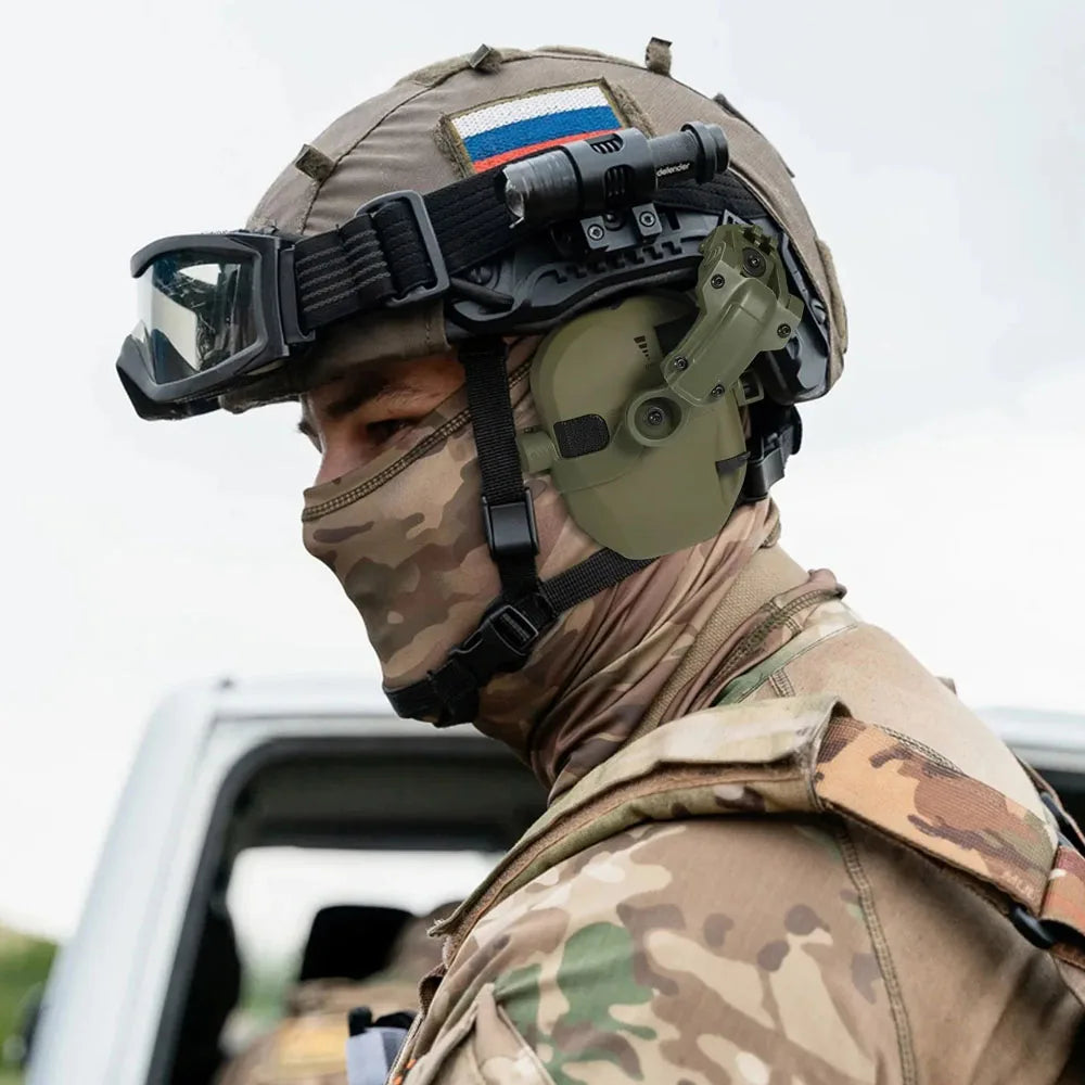 NEW Upgrade Shooting Earmuffs Tactical Helmet Headset Electronic Hearing Protector Equipped with ARC Rail