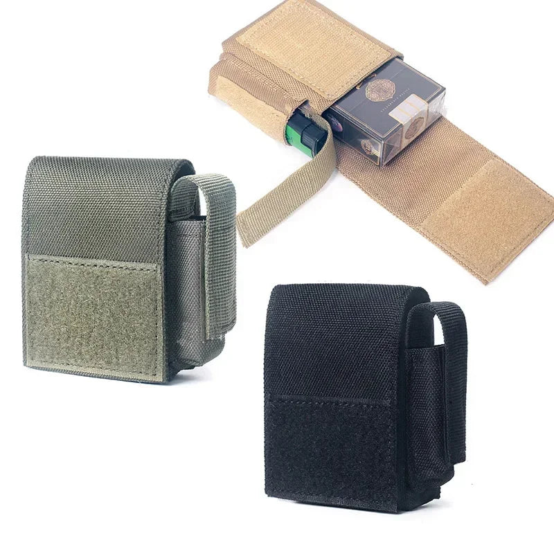 Tactical Molle Cigarette Pouch with 9mm Magazine Pouch Waist Pack Coin Key Purses Utility Tool Pouch Hiking Hunting Bag