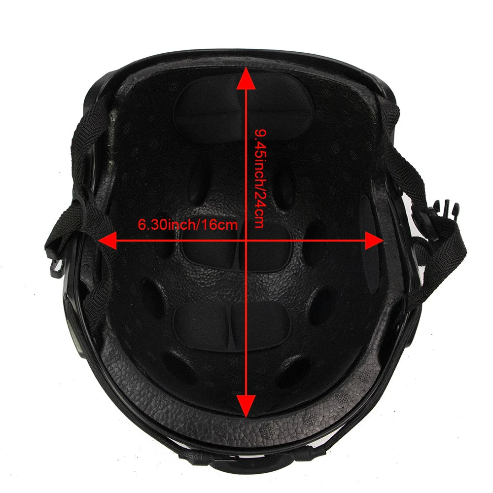 BOOIU Airsoft Fast MH PJ BJ Tactical Helmets Style Simple Quick Version Protective Gear for Outdoor Sports Paintball Games