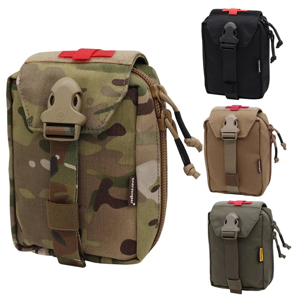 Emersongear Tactical MOLLE First Aid Kit Pouch Medical Carrier EMT IFAK Survival Bag W/ Zipper Multicam Molle Tool Pouch