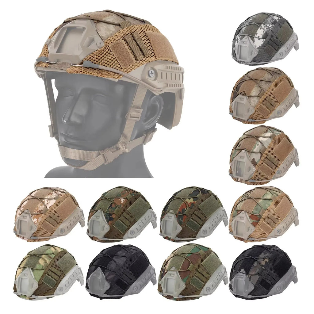 BOOIU Tactical Helmet Cover Outdoor Hunting Stretch Cord Helmet Cover Camouflage Helmet Cover Accessory Without Helmet