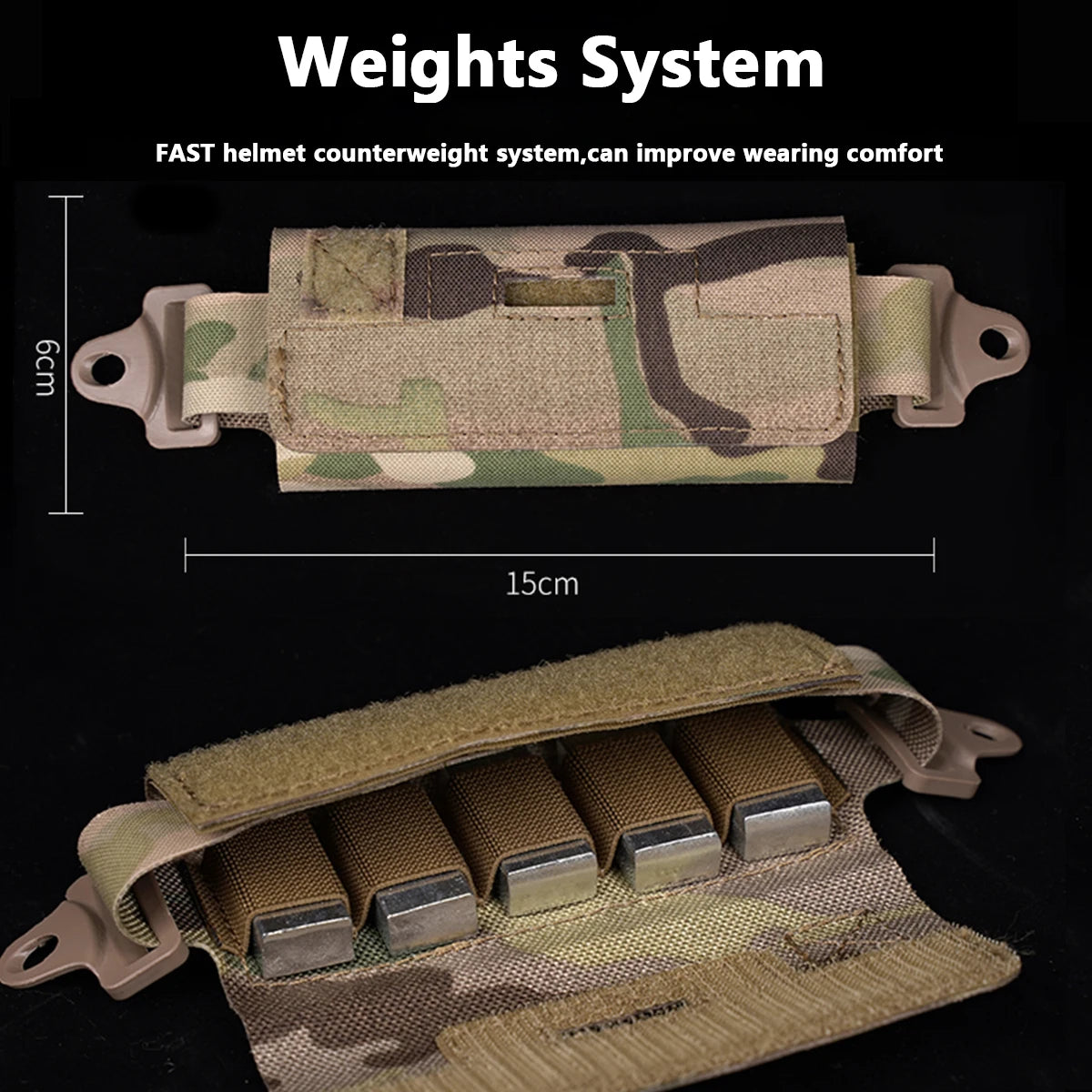 Tactical Helmet Counterbalance Bag Helmet Weight Bag NVG Counterweight Pouch Fit OPS Fast BJ PJ MH Hunting Helmets Accessories