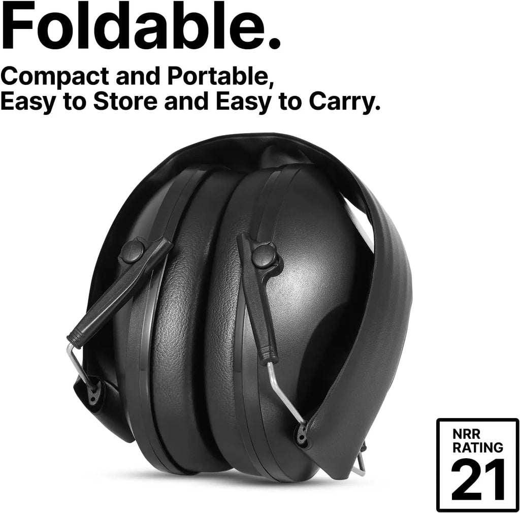 T6S Noise-Canceling Ear Defenders Earmuffs| Folding Hearing Protection for Hunting & Shooting | Pro-Grade Soundproof