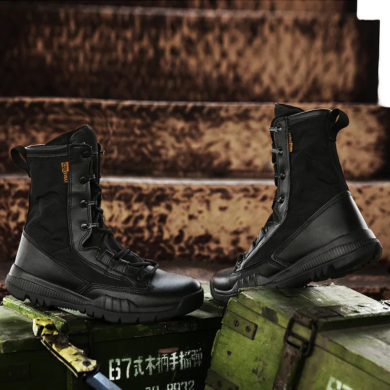 Lynjacye Lightweight Desert Tactical Boots Men Outdoor Boots Size 38-45 Men Women Breathable Male Ankle Boots Jungle Shoes