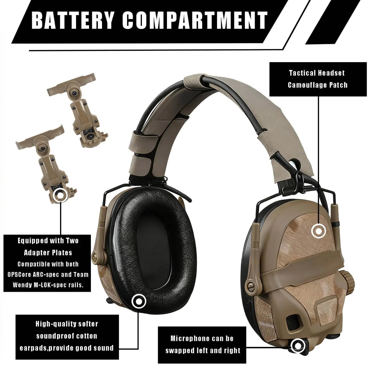 Tactical Helmet Set Airsoft Fast Protective Equipment with Headset NVG Mount Helmet Light Communication Headset for CS Cosplay
