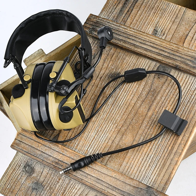 WADSN Tactical PPT push to talk Communication headset cable for C3 wiress version earphones 7.0 interface airsoft accessories