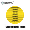 MARCOOL 10Pcs/20Pcs Turret Stickers Scope DOPE Sticker Recording Drop Yellow Hunting Optics Accessoires