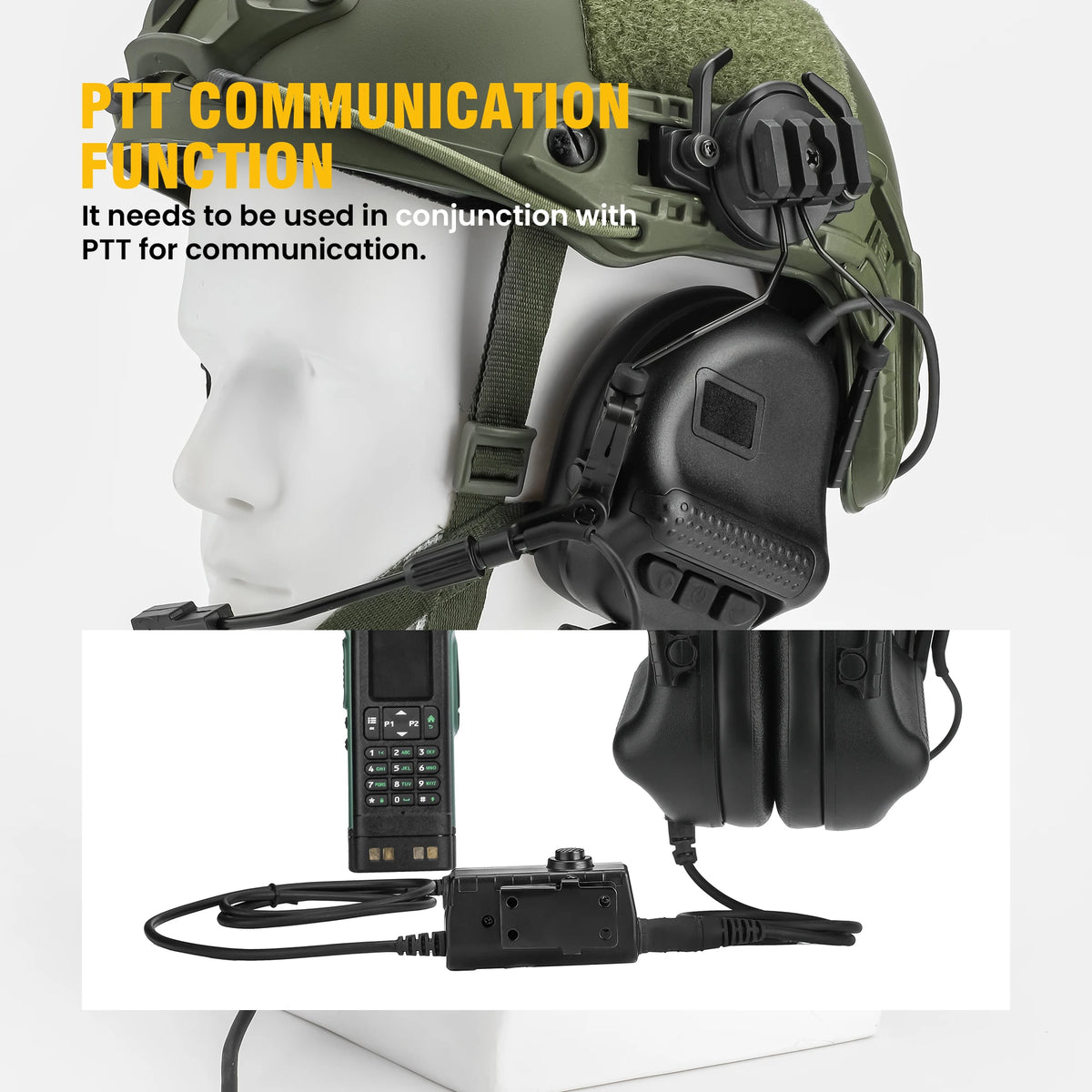ARM NEXT Tactical Headset Without Pickup and Active Noise Reduction Helmet Version Shooting Earphone Communication headphones