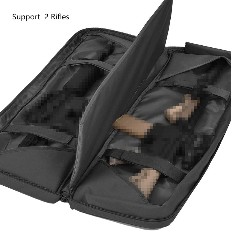 Tactical Rifl Bag Double Gun Case Carbine Backpack with Molle System Outdoor Hunting Reinforced Rucksack for Transportation