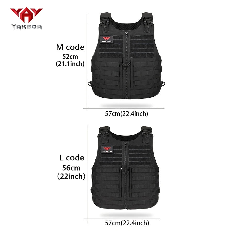 YAKEDA MOLLE Zipper Hunting Tank Top Quick Release Shoulder Strap Hidden Pocket Suitable for Outdoor Hunting Sports