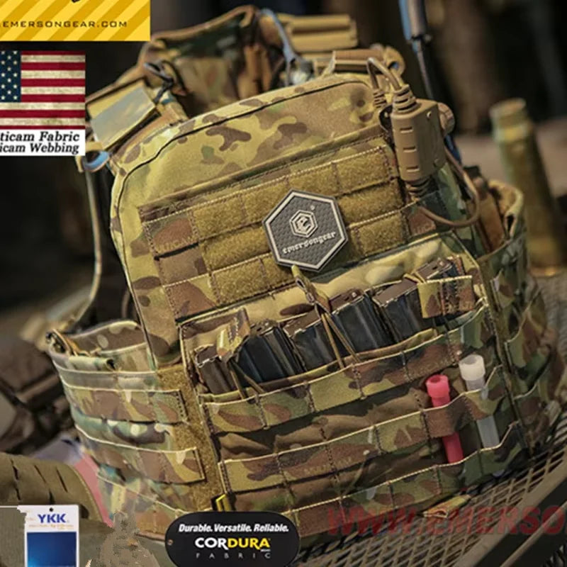 Emersongear Tactical Quick Release Vest Plate Carrier MOLLE Outdoor Protective Gear for Airsoft Paintball Hunting
