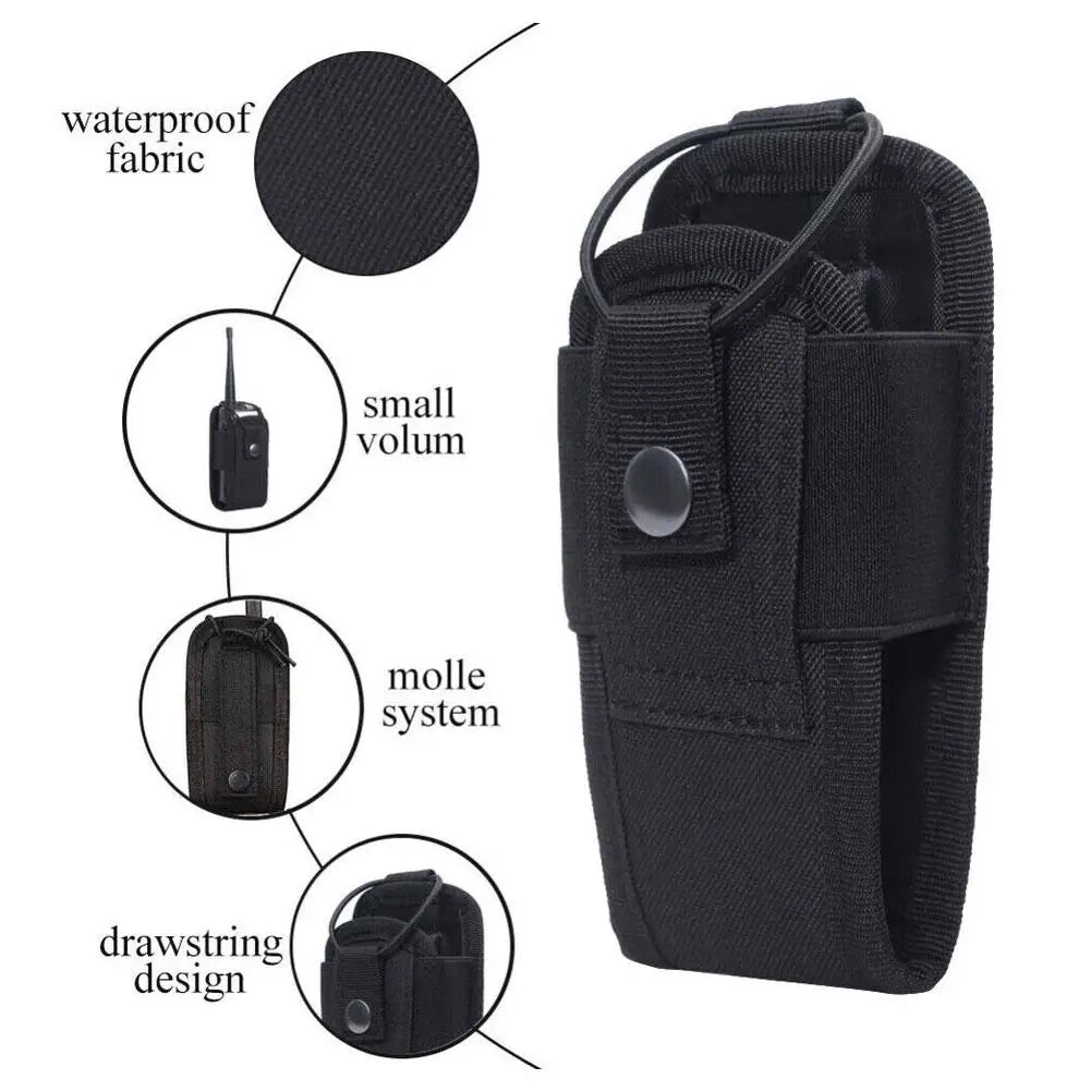 Outdoor Tactical Walkie-Talkie Bag Radio Carry Case Multifunctional Camouflage Accessory Bag Sports Wireless Calling Machine Bag