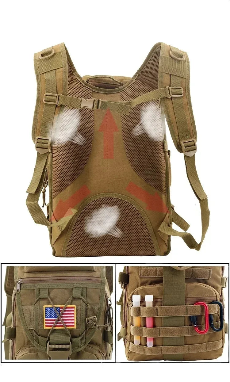Men's outdoor backpack, camping, hunting, hiking, sports, green, men's travel outdoor camping Safari Hiking camping backpack