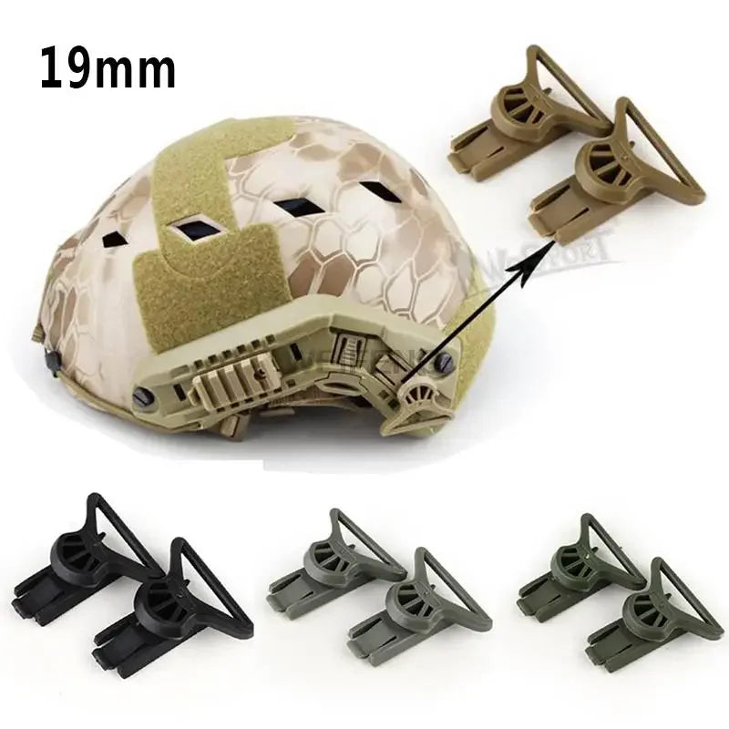 Tactical NVG Rotating Clamp Rail Adapters Goggles Rail Buckle Helmet Adapter Helmet Nylon Rope Helmet Accessories