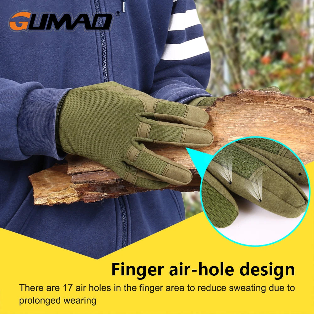 Summer Men Tactical Gloves Outdoor Sport Cycling Hunting Full Finger Glove Bicycle Mittens Camo Airsoft Hiking Climbing Shooting