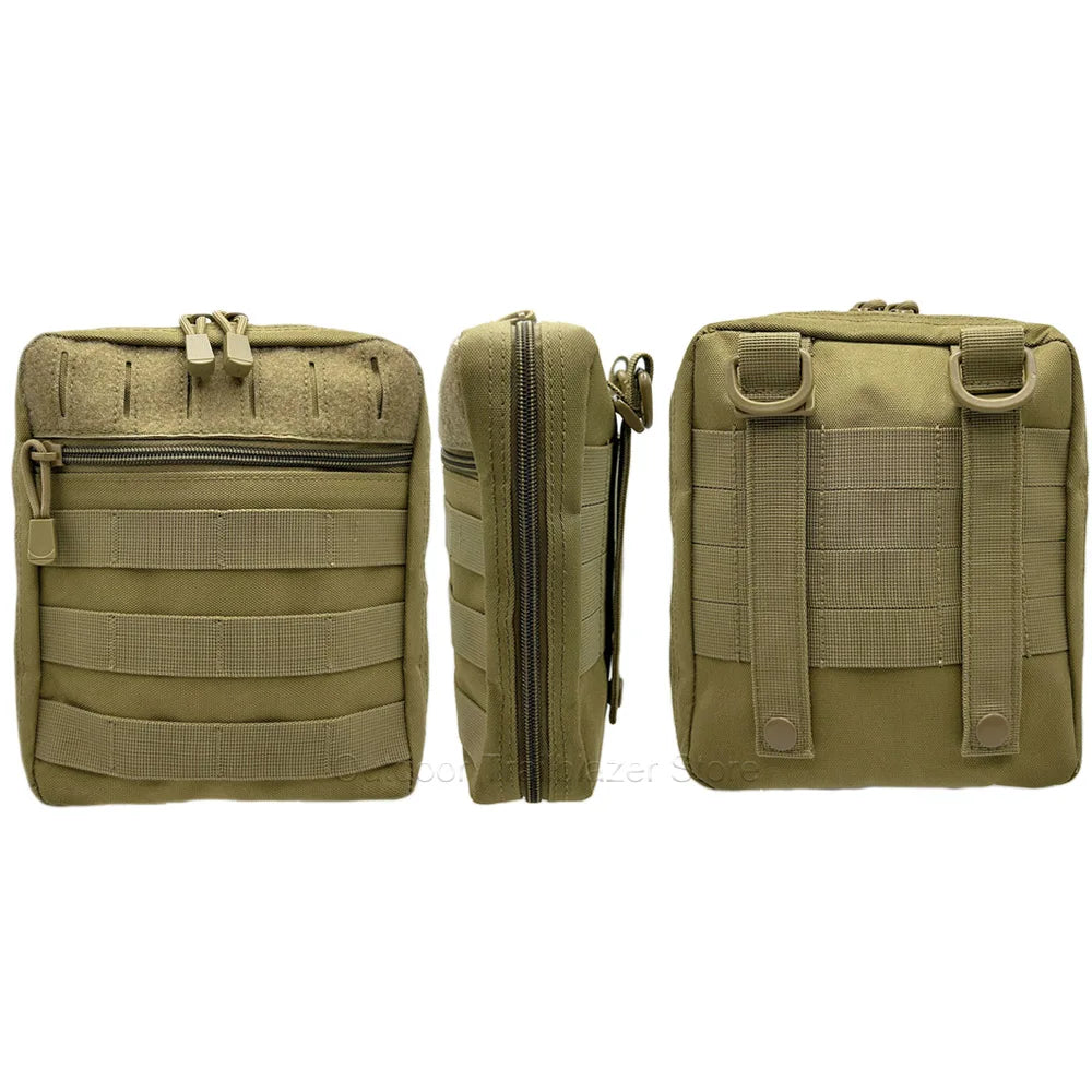 Tactical Admin Multi-Purpose Pouch Molle Admin Pouch Laser-Cut Utility Pouch Modular EMT EDC Tool Bag Hunting Accessories