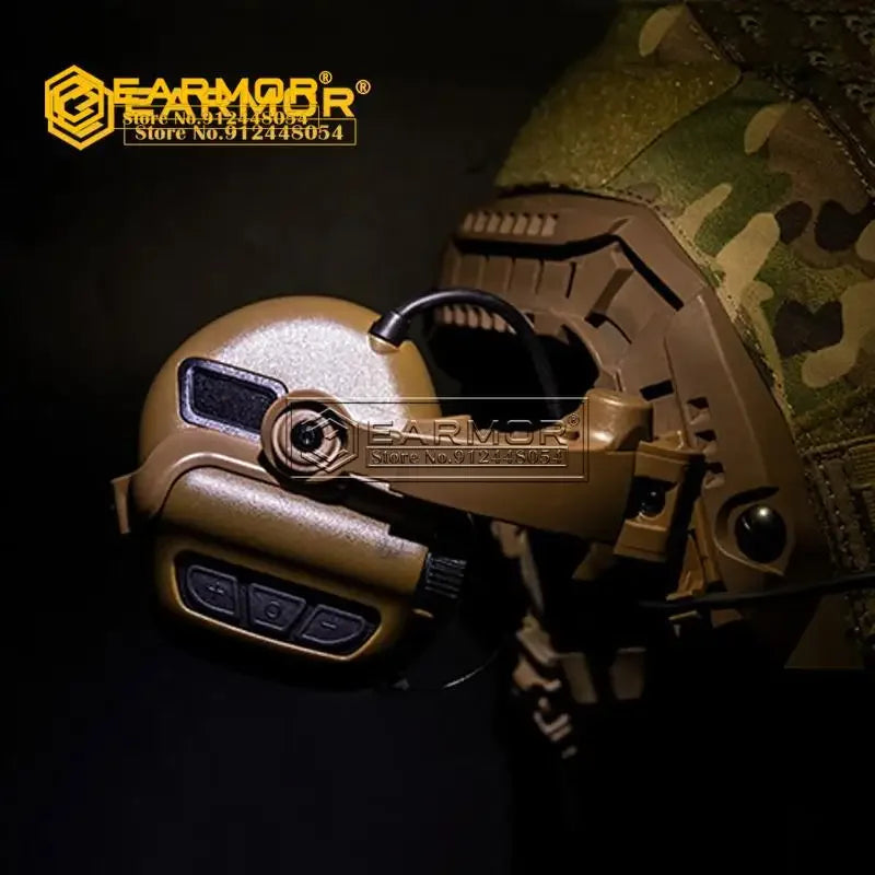 EARMOR M32X MOD4 Tactical Headset with Advanced Electronic Noise Reduction and Amplifying Pickup for RAC Rails