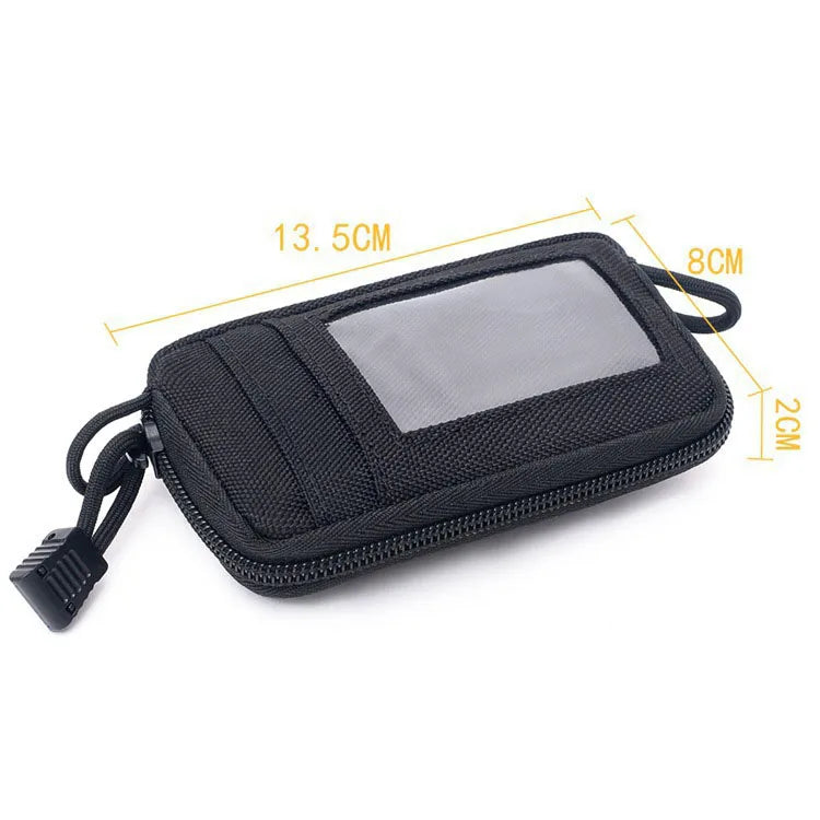 Tactical EDC Pouch - Waterproof Mini Waist Bag with Card Slots & Key Clip - Compact Coin Purse for Hiking, Running, Travel