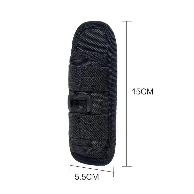 360 Degree Tactical Flashlight Holster Belt Torch Bag Durable Hunting Lighting Accessory Survival Kits Holster Rotary Torch Case
