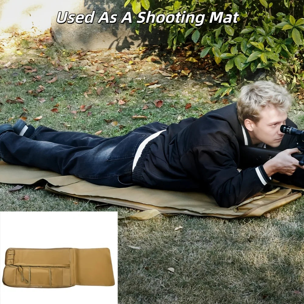120cm Tactical Rifle Gun Bag Outdoor Shooting Mat Hunting Gun Storage Carry Bag Shoulder Backpack Portable Anti Slip Pad