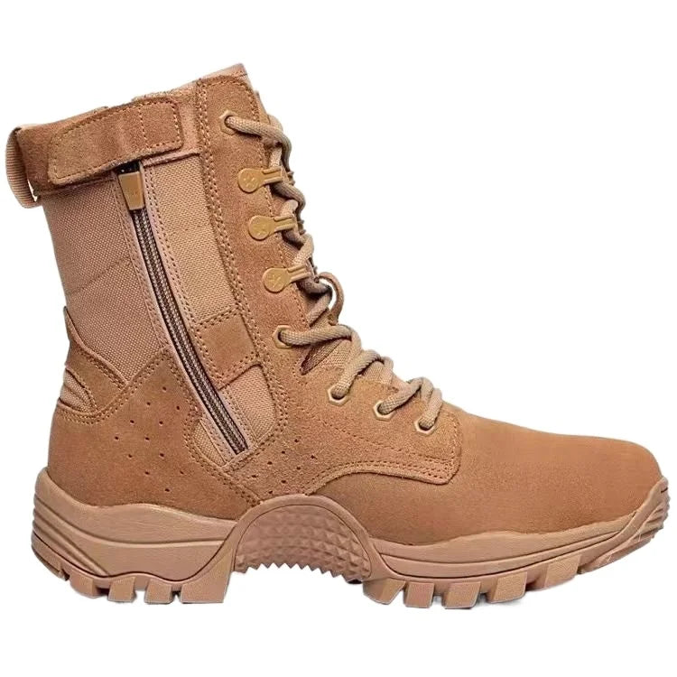 2024 New Thin Mountaineering Waterproof Breathable Combat New Side Zipper Ultra-Thin Men's Boots
