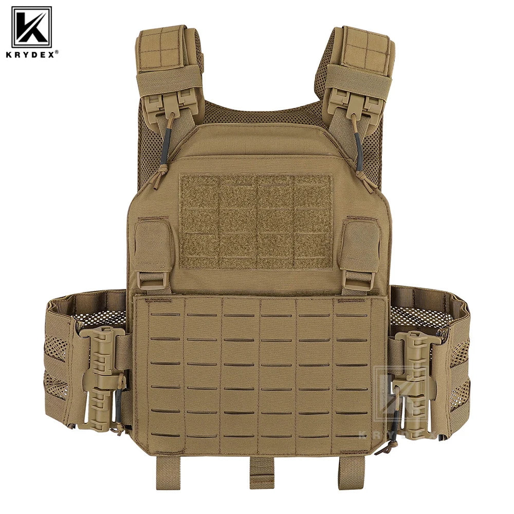 KRYDEX Tactical LAVC Laser Cut Molle Plate Carrier Body Armor Airsoft Outdoor Combat Men Vest