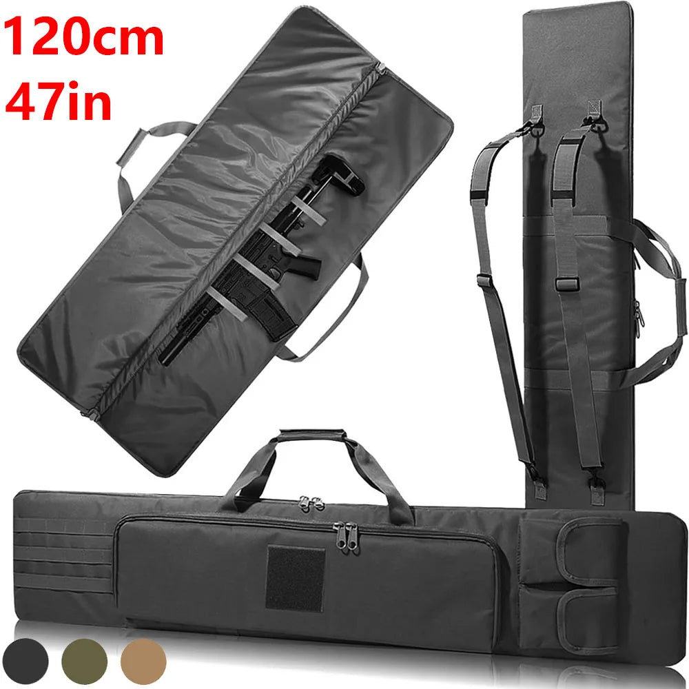 120cm Rifle Bag Tactical Rifle Case Shotguns Airsoft Gun Bag Hunting Backpack Weapons Transport Case for for Shooting Range Bag