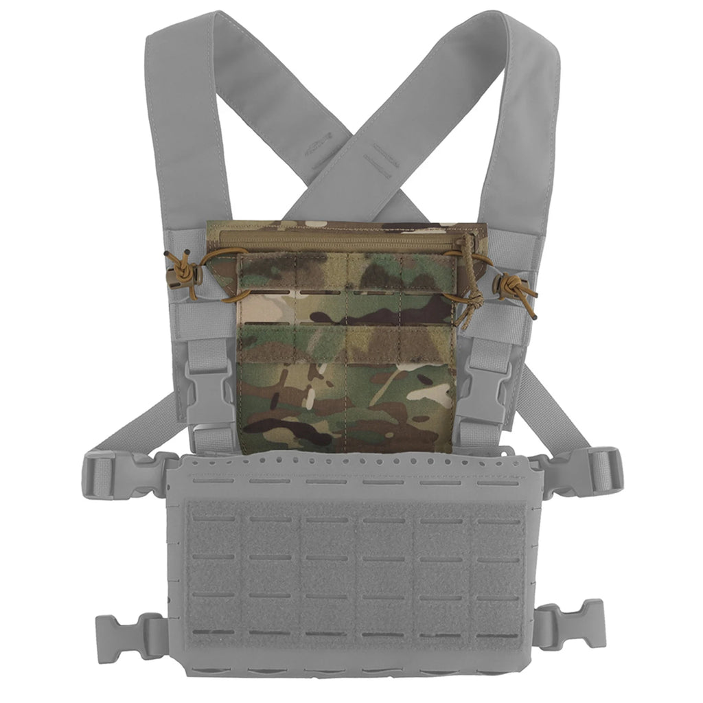 Tactic Chest Rig Reusable Outdoor Micro Front Panel Multi-Layer Adjustable Molle Chest Rigs for Navigation Phone Carrier