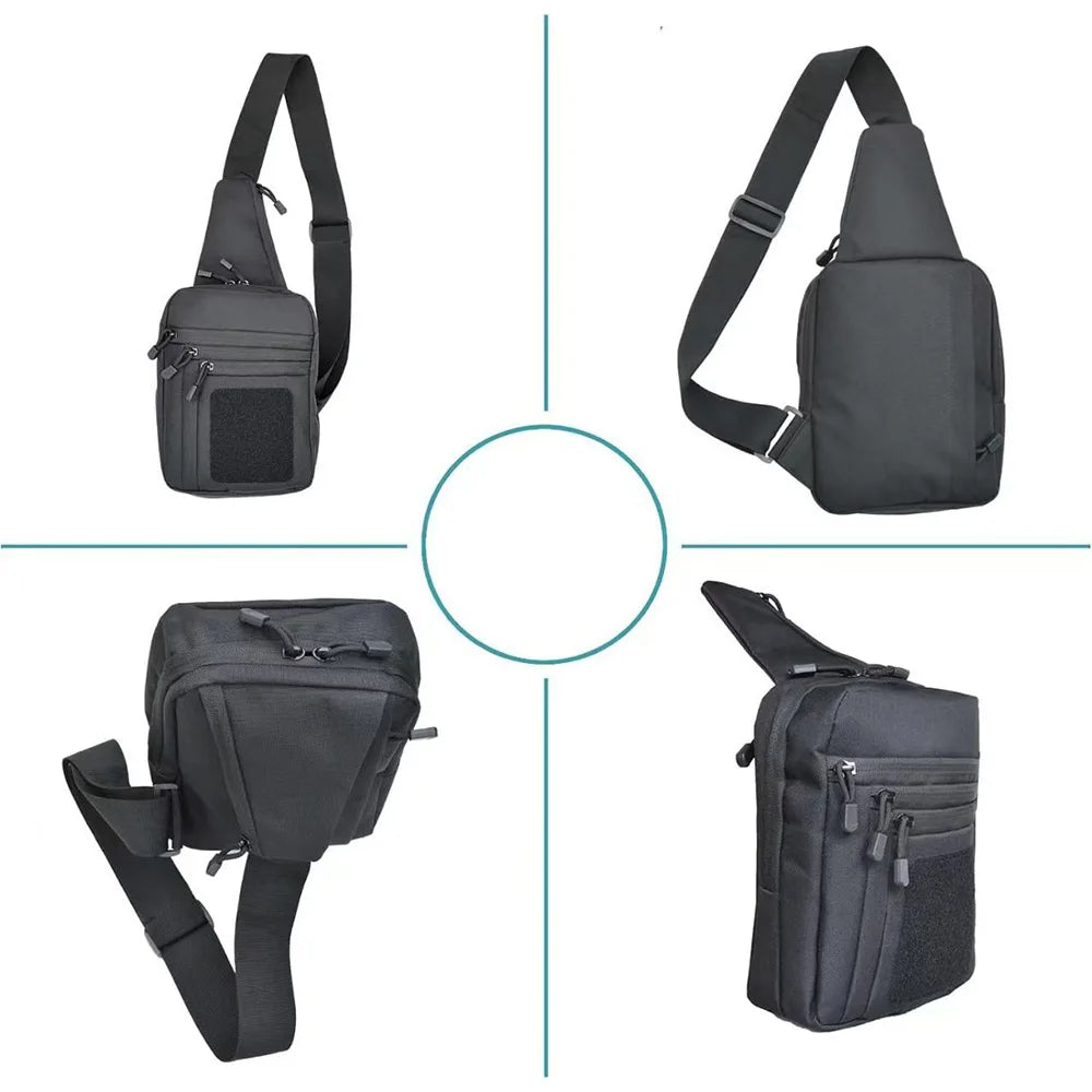 Bag for Men & Women - EDC Shoulder Bag Tactical - Crossbody Concealed Carry Bag - Mens Chest Pack with Multi-Pocket Storage