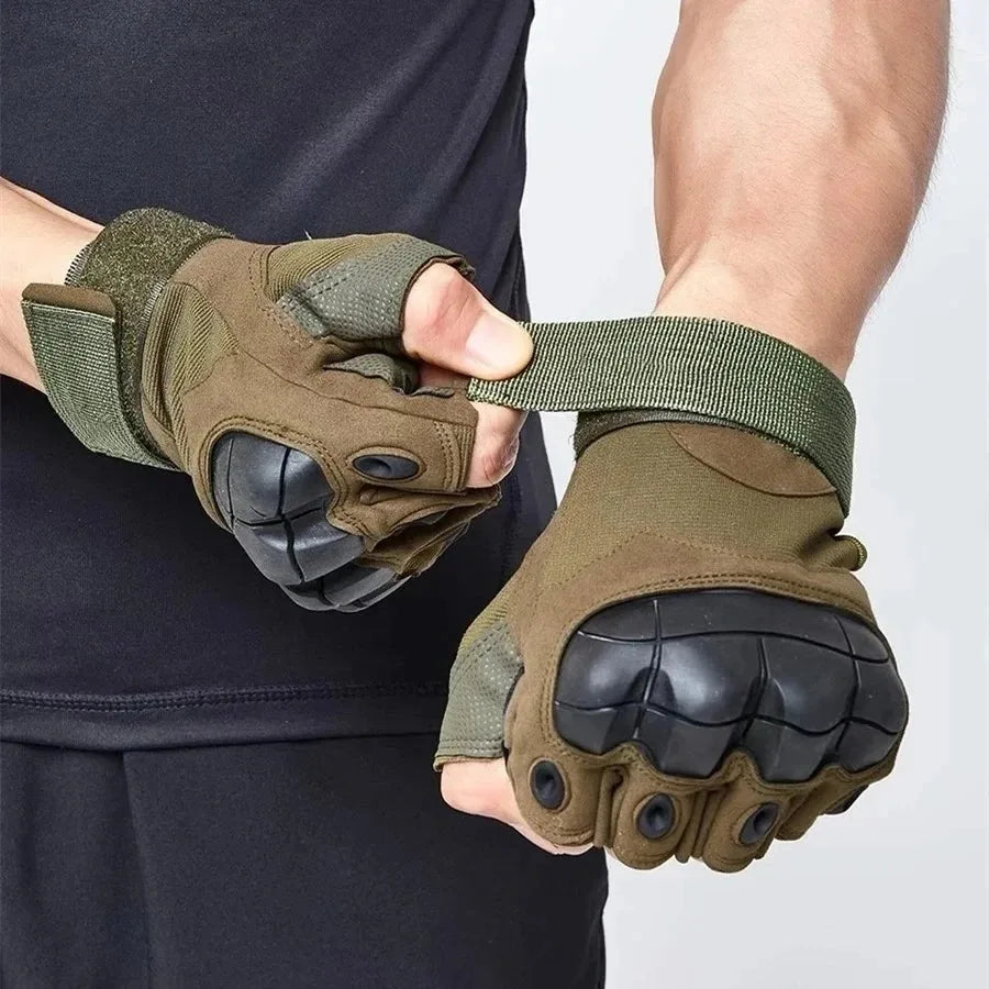 Outdoor Tactical Five Fingers Gloves Hard Knuckle Paintball Airsoft Hunting Combat Ridin Motorcycle Glog Hiking Half Finger Glov