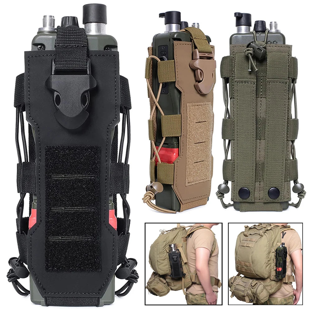 Laser Cut Design Molle Adjustable Water Bottle Holder Outdoor Sport Tactical Bottle Pouch for Backpack Belt Molle Radio Pouch