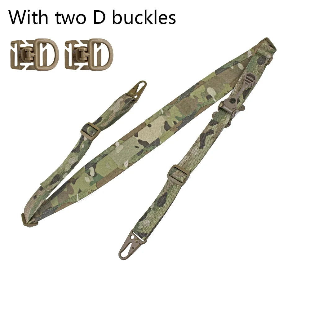 Tactical Rifle Strap Sling Modular Strap Removable 2 Point/1 Point 2.25" Padded Shooting Shoulder Straps Hunting Accessories
