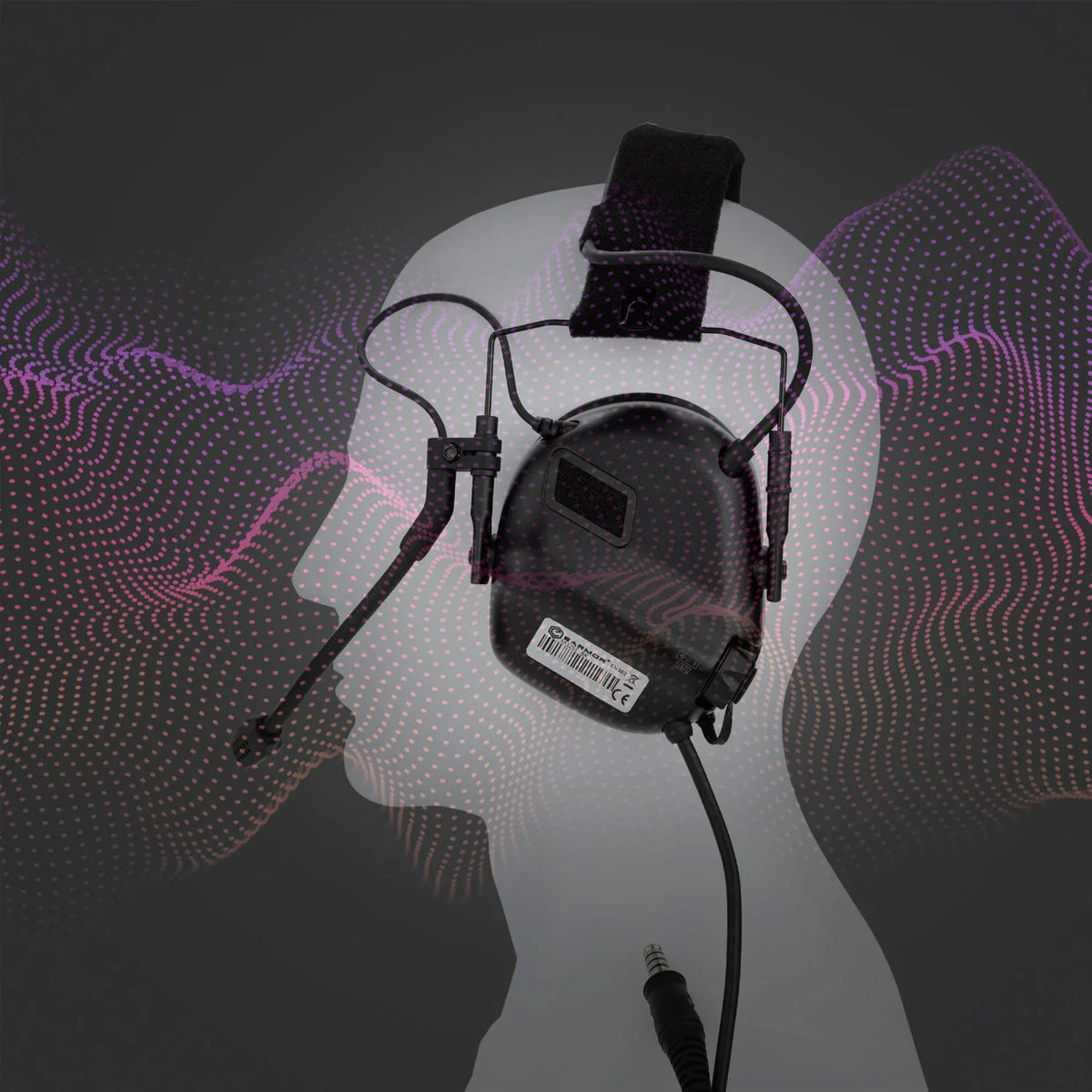 EARMOR Tactical Electronic Shooting Earmuffs M32 SE Hunting Noise Reduction Headset with ARC Bracket, M51 PTT for Communication